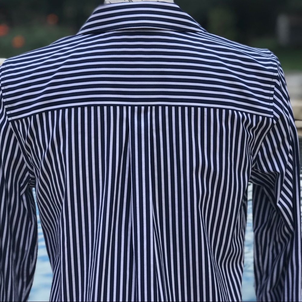 Talbots Non Iron Perfect Striped Tunic Caddy Sz 6P - Picture 7 of 10